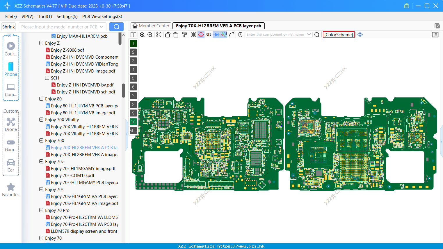 Huawei Enjoy 70X-HL2BREM VER A PCB Layer